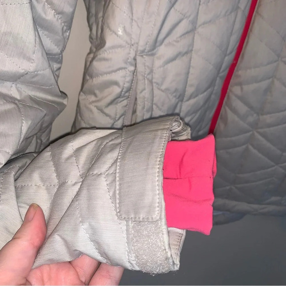 Helly Hansen Women's Prime Ski Jacket Nordic Pink Grey Quilted Faux Fur Trim L - Picture 7 of 10